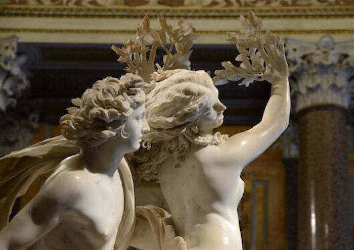 Apollo and Daphne statue in the Borghese Gallery in Rome.