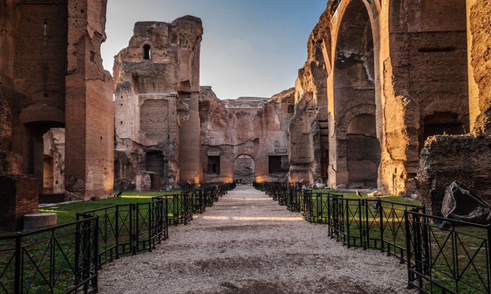 the Roman ruins of the Baths of Caracalla