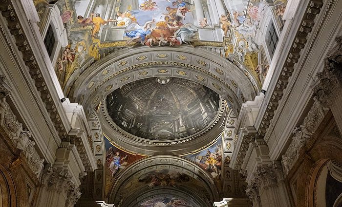ceiling of Sant'Ignazio church in Rome