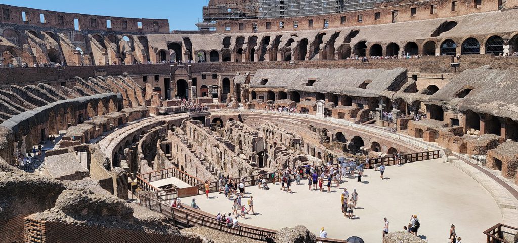 colosseum arena floor with people