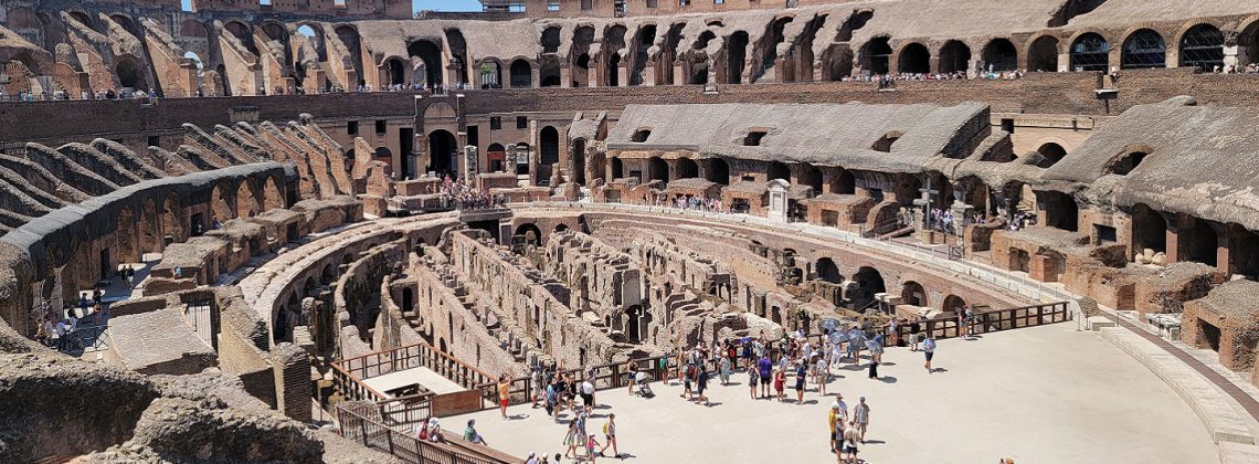 colosseum arena floor with people