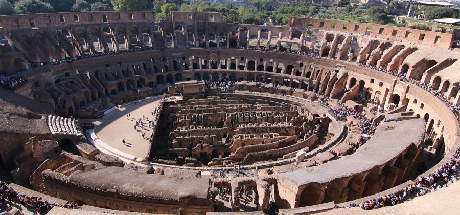 Interior of the Colosseum from the top