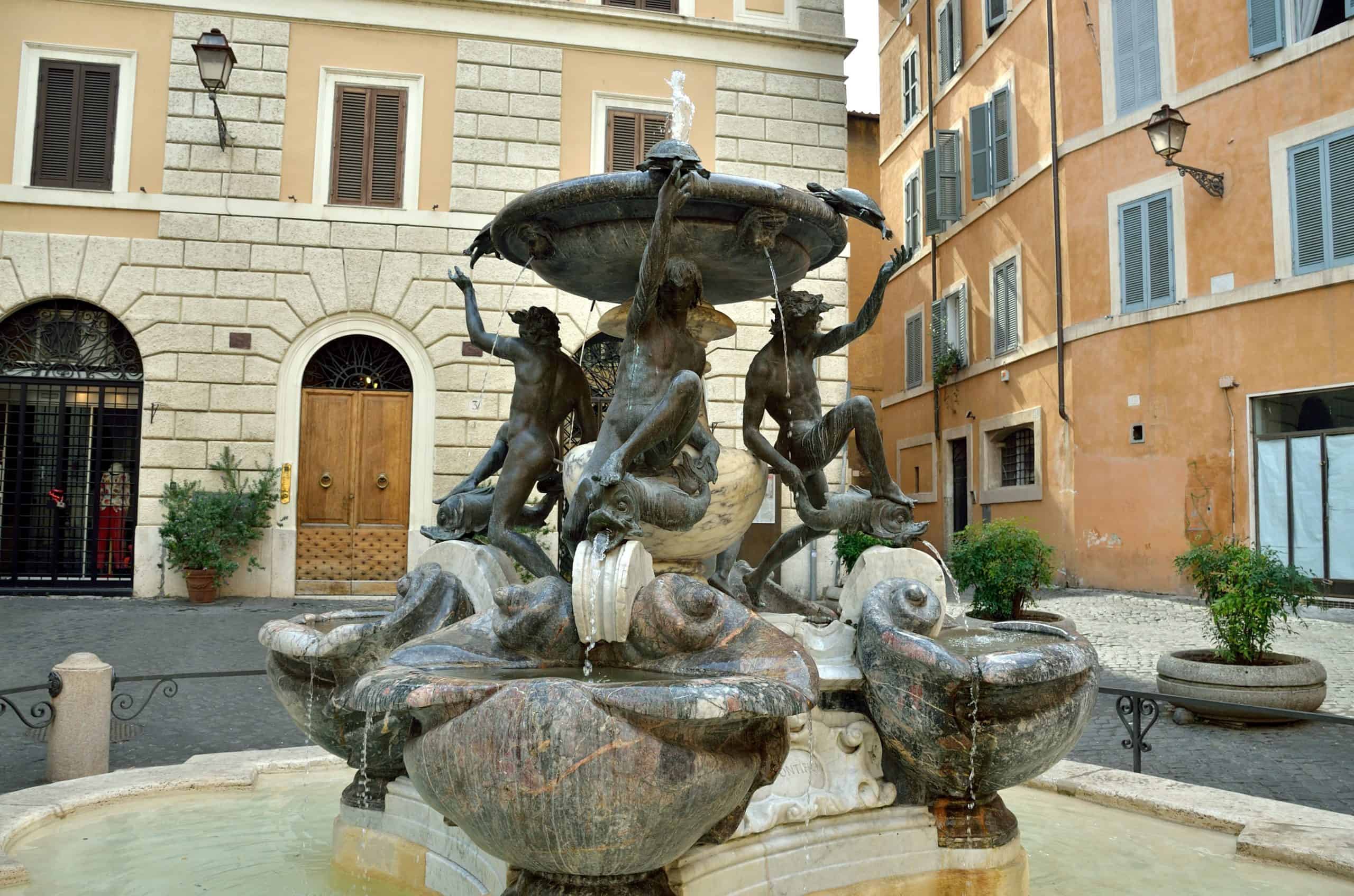 Turtle Fountain in Piazza Mattei Rome