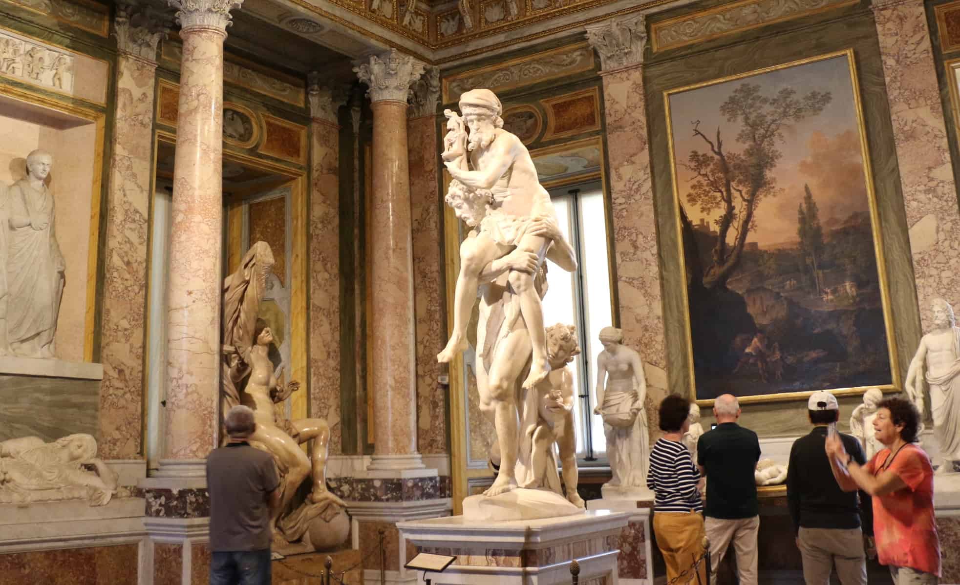 Aeneas, Anchises & Ascanius by Bernini Borghese Gallery