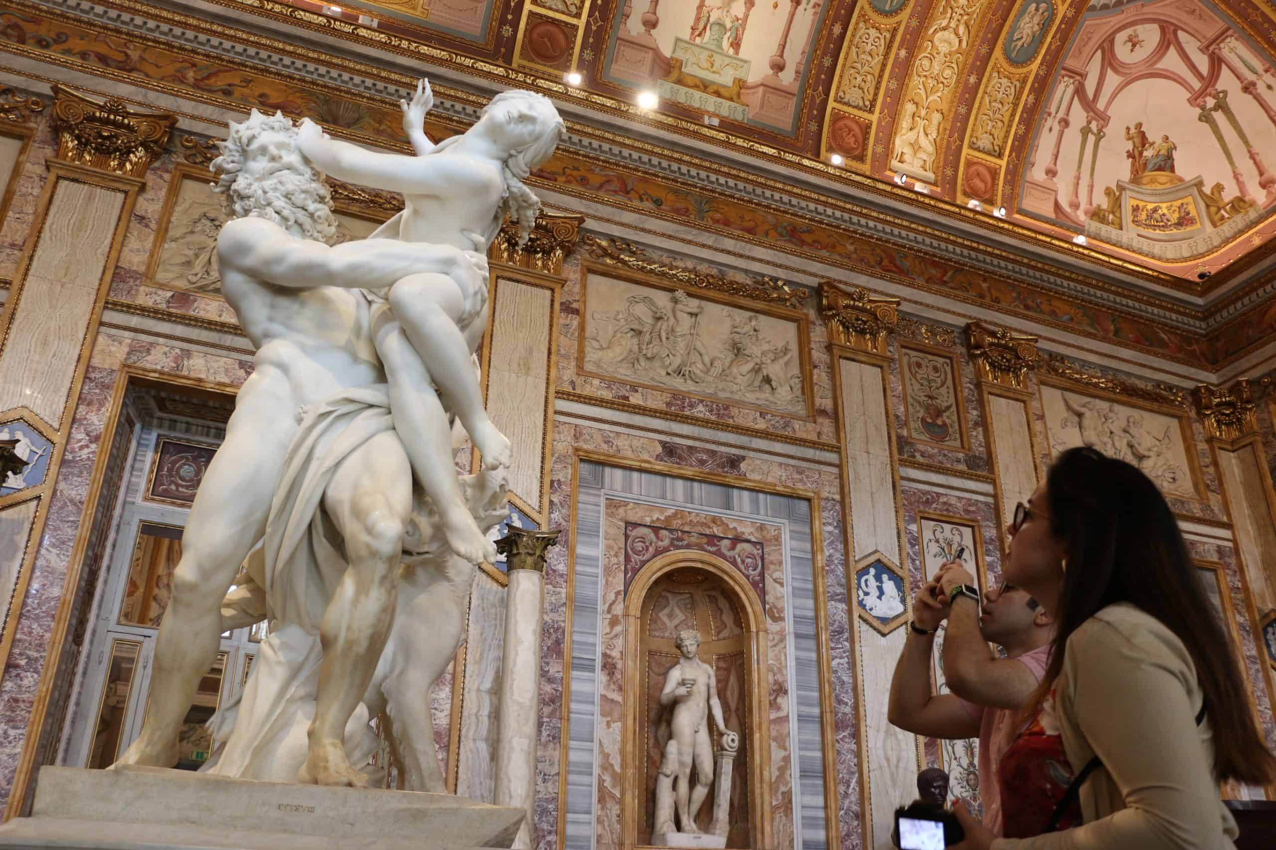 The Rape of Proserpina by Bernini  - things to see in the Borghese Gallery