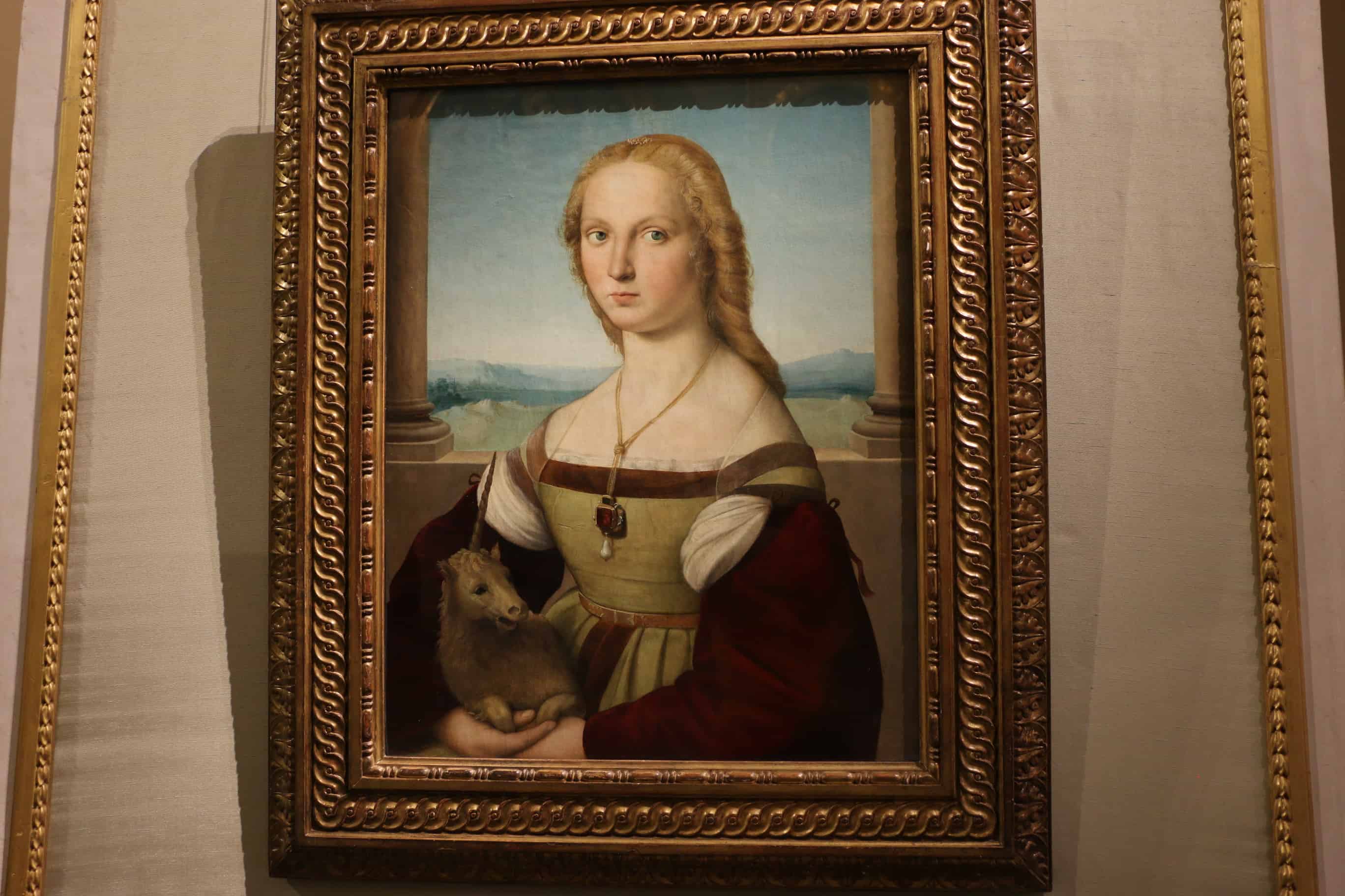 Lady with Unicorn Raphael  - things to see in the Borghese Gallery