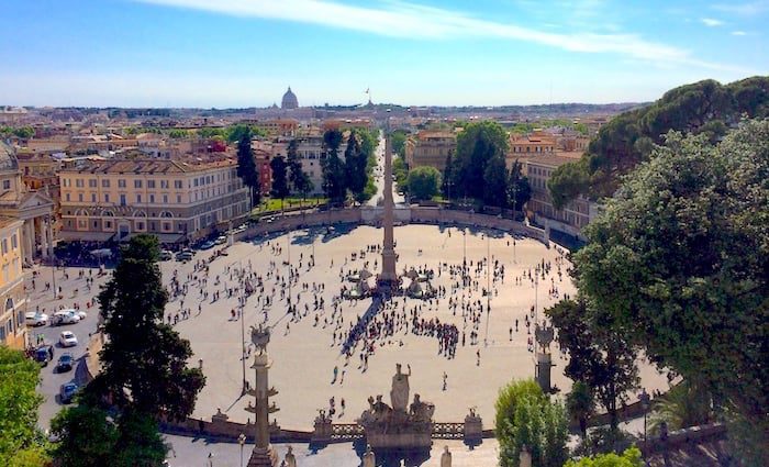 Il Pincio Terrace Overlooking Piazza Del Popolo