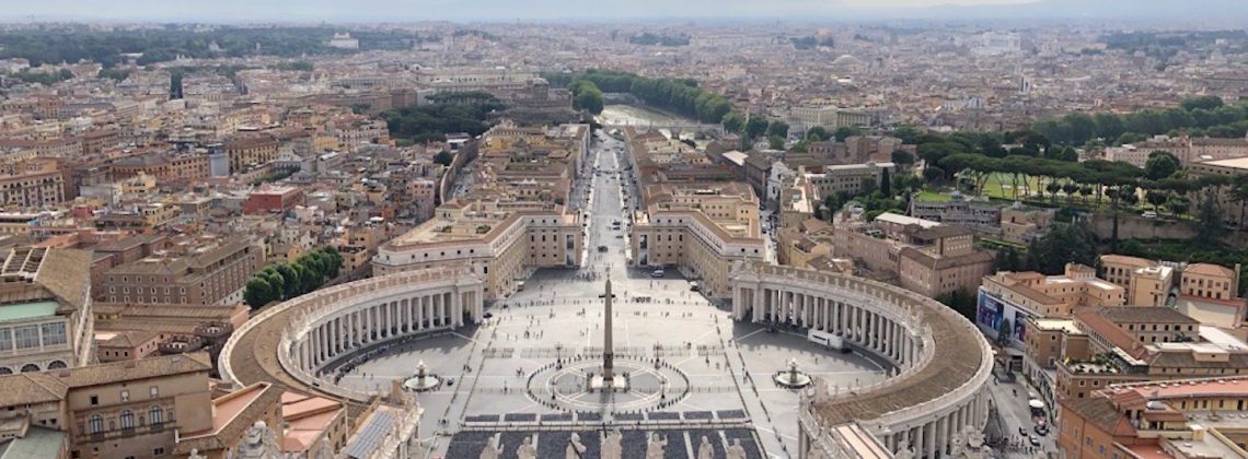 aerial view of st peter's square