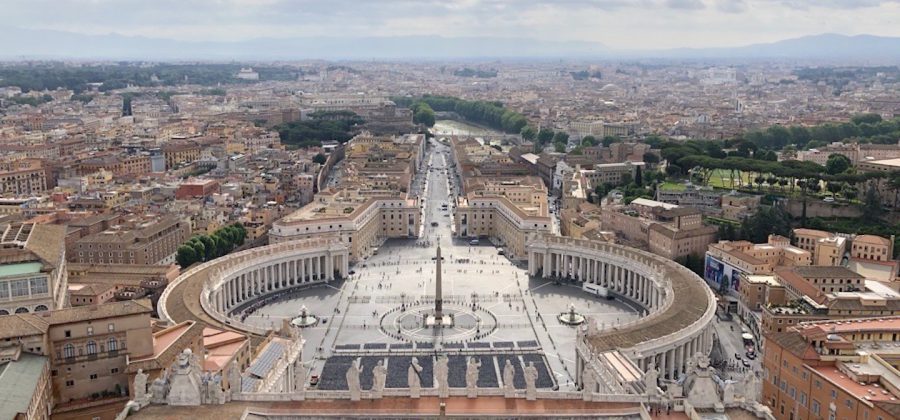 aerial view of st peter's square