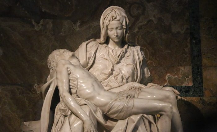 La Pieta statue by Michelangelo in St Peter's Basilica Vatican City