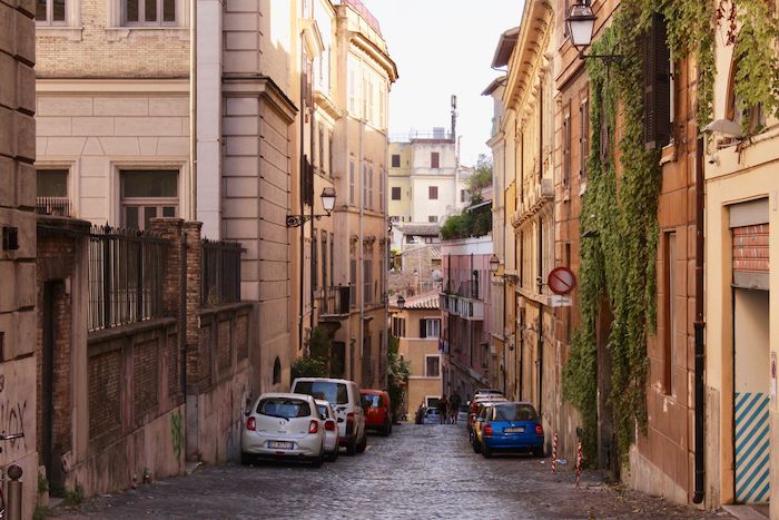 Monti Neighborhood Side Street in Rome