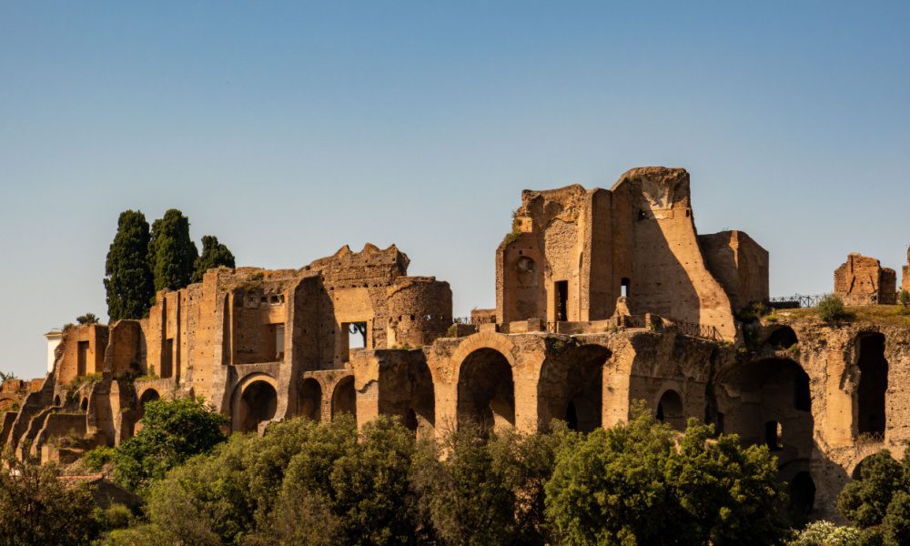 ruins of the former imperial residence on the Palatine hill.