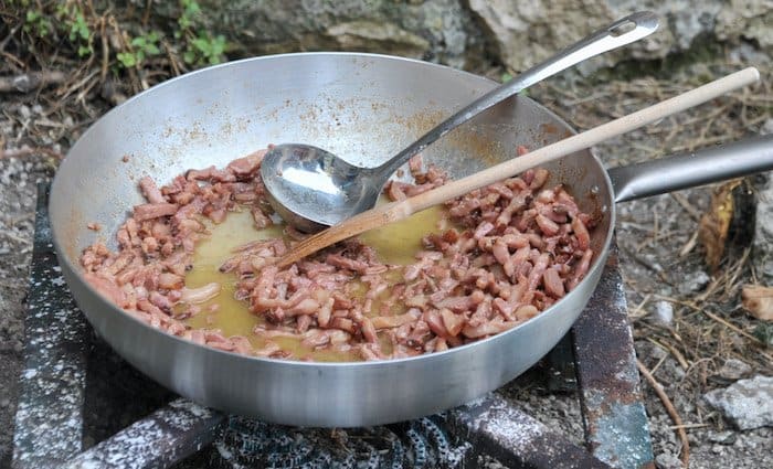 Pancetta to be used in Gricia The Roman Guy