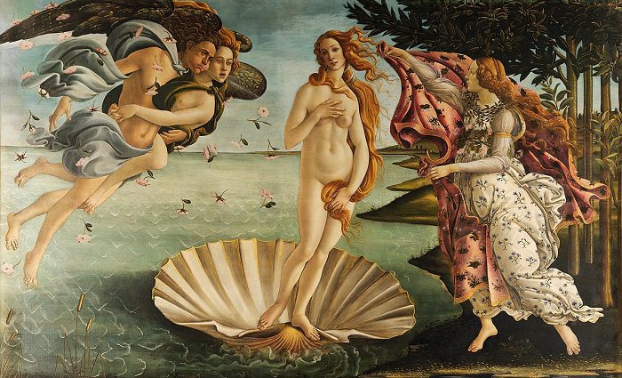 Botticelli's Birth of Venus at the Uffizi Gallery in Florence, Italy