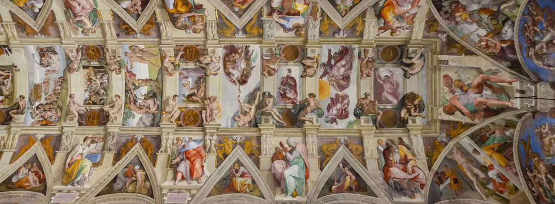 ceiling of the sistine chapel at the vatican museums