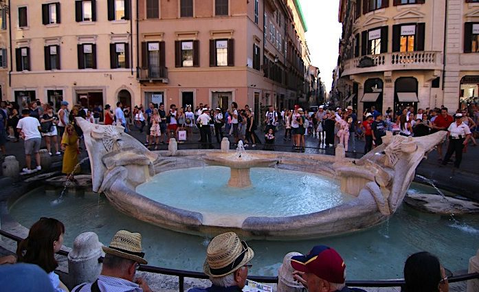 the roman guy spanish steps fountain