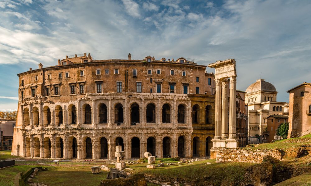 the Roman ruins of Teatro Marcello