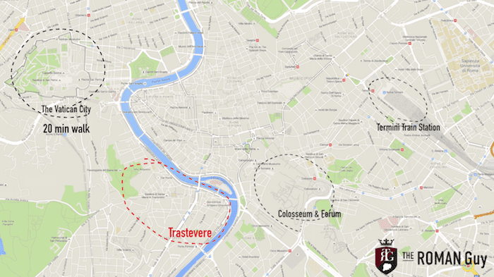 Trastevere Rome Map