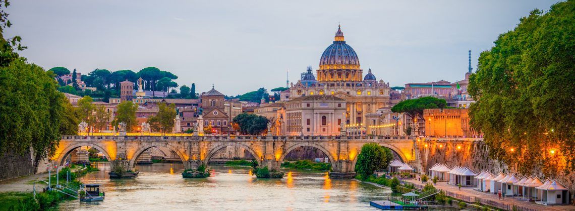 Ponte Sant'Angelo at sunset