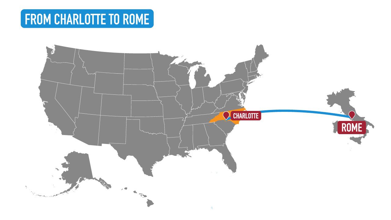 charlotte to rome