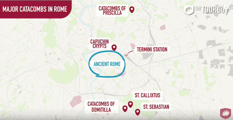 catacombs in rome map