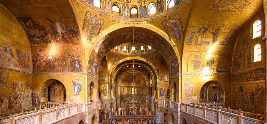 interior of St. mark's basilica in Venice