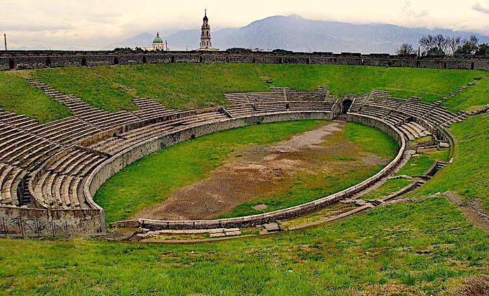 the Roman amphitheater in Pompeii Archaeological  Park