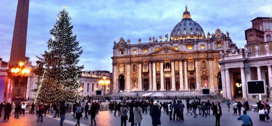 St. Peter's Square and Basilica during Christmas