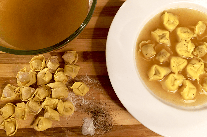 Tortelli in Brodo Christmas Dinner