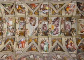 ceiling of the sistine chapel at the vatican museums